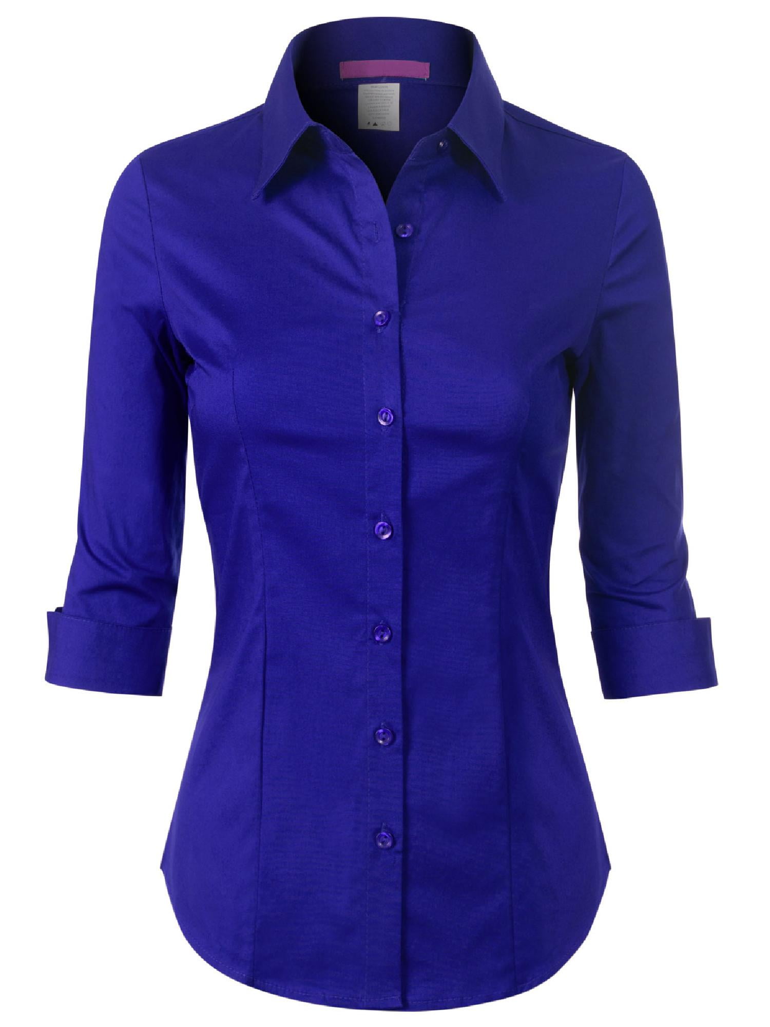 Office Formal Casual Blouse Shirts ...